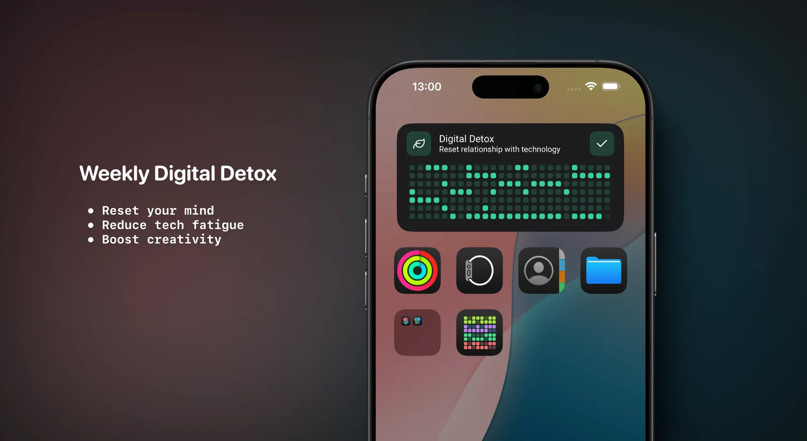 Weekly digital detox routine away from screens