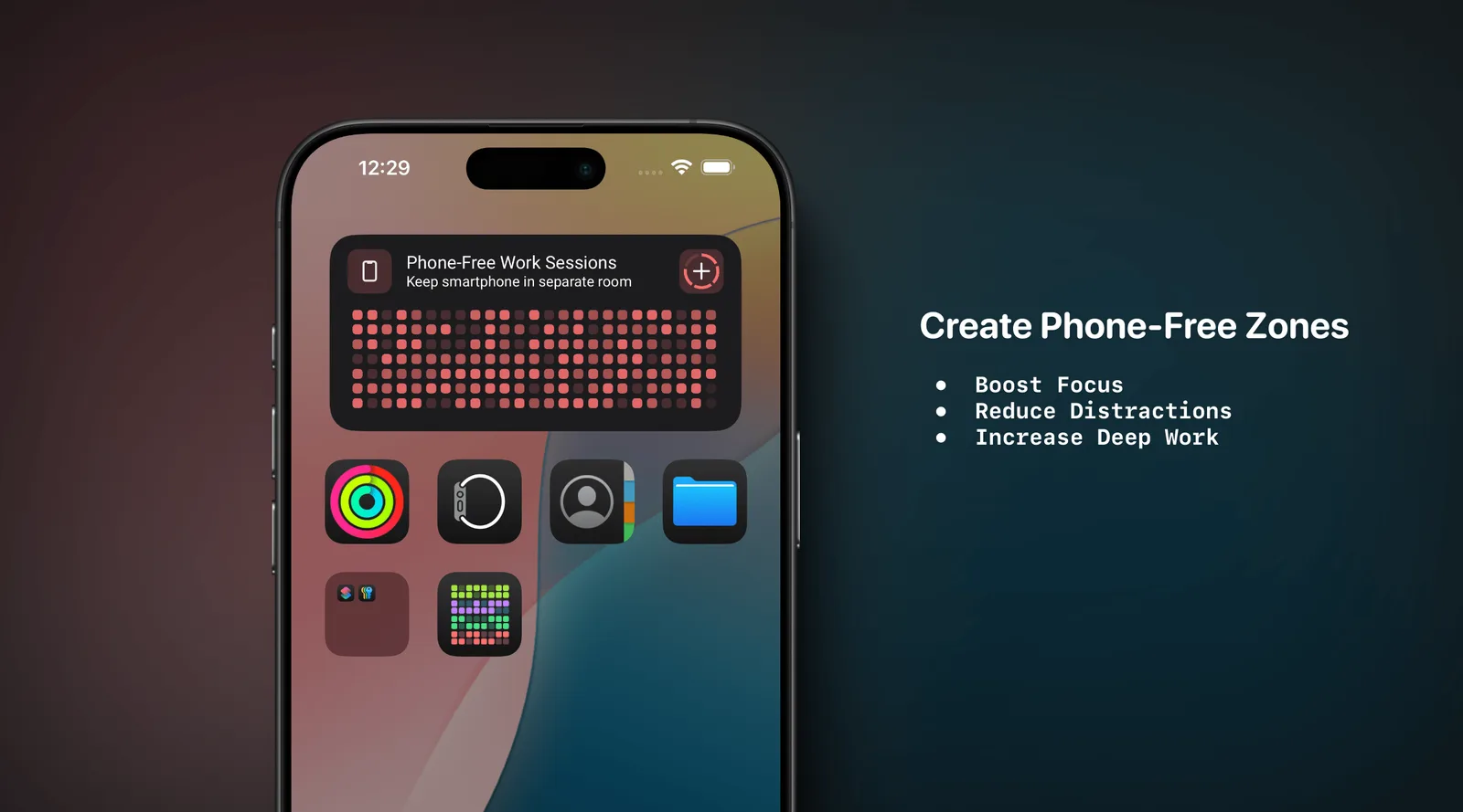 Phone-free work setup for better focus